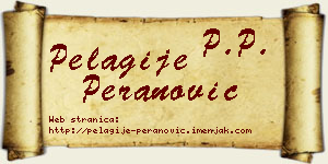 Pelagije Peranović vizit kartica